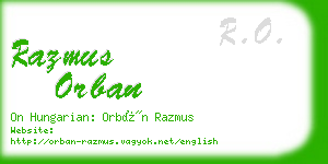 razmus orban business card